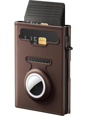Men's RFID Wallet with AirTag Holder | Pop-Up Card Holder & Slim Design